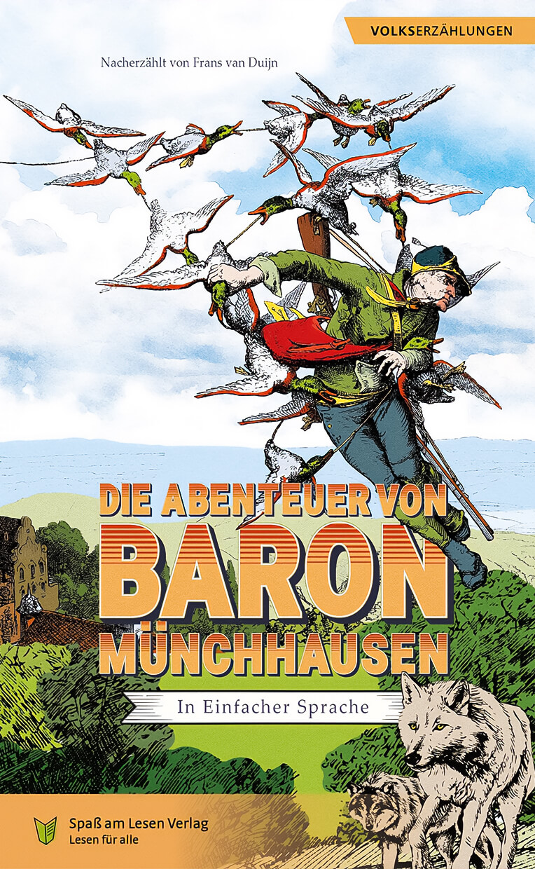 Buchcover von "Die Abenteuer von Baron Münchhausen" vom Spaß am Lesen Verlag